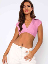 Load image into Gallery viewer, Johnny Collar Cropped Top
