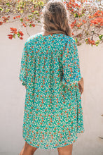 Load image into Gallery viewer, Floral Three-Quarter Balloon Sleeve Dress
