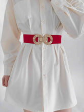 Load image into Gallery viewer, Geometric Buckle Elastic Wide Belt
