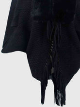 Load image into Gallery viewer, Open Front Fringe Hem Poncho
