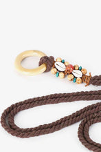 Load image into Gallery viewer, Wood Ring Rope Belt

