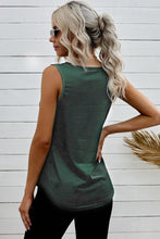 Load image into Gallery viewer, Tie-Dye Scoop Neck Henley Tank

