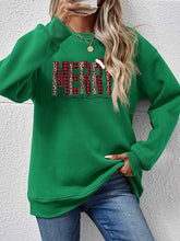 Load image into Gallery viewer, MERRY CHRISTMAS Round Neck Long Sleeve Sweatshirt
