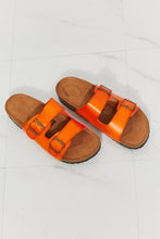 Load image into Gallery viewer, MMShoes Feeling Alive Double Banded Slide Sandals in Orange
