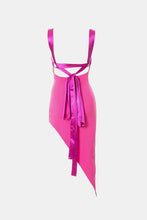 Load image into Gallery viewer, Tie Back Asymmetrical Hem Sleeveless Dress
