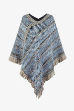 Load image into Gallery viewer, V-Neck Fringe Hem Poncho
