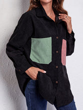 Load image into Gallery viewer, Patch Pocket Dropped Shoulder Shirt Jacket
