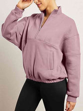 Load image into Gallery viewer, Half-Zip Long Sleeve Sweatshirt
