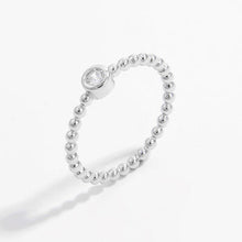 Load image into Gallery viewer, Zircon 925 Sterling Silver Bead Ring
