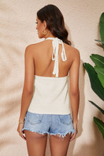 Load image into Gallery viewer, Rainbow Stripe Halter Neck Knit Tank
