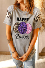 Load image into Gallery viewer, HAPPY EASTER Leopard Graphic Raglan Sleeve Tee
