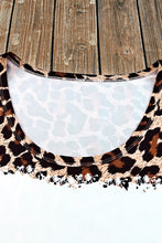 Load image into Gallery viewer, Leopard Color Block Scoop Neck Tunic Tank
