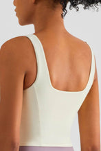 Load image into Gallery viewer, Square Neck Cropped Sports Tank
