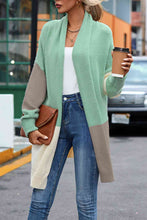 Load image into Gallery viewer, Color Block Long Sleeve Cardigan
