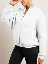 Load image into Gallery viewer, Half-Zip Long Sleeve Sweatshirt

