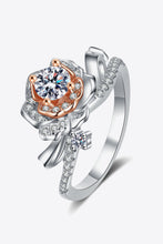 Load image into Gallery viewer, 925 Sterling Silver Rose-Shaped Moissanite Ring
