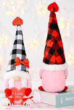 Load image into Gallery viewer, Valentine&#39;s Day Plaid Pointed Hat Gnome
