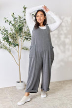 Load image into Gallery viewer, Celeste Full Size Ribbed Tie Shoulder Sleeveless Ankle Overalls
