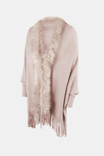 Load image into Gallery viewer, Fringe Open Front Long Sleeve Poncho
