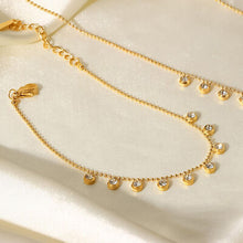 Load image into Gallery viewer, Zircon 18K Gold-Plated Stainless Steel Bracelet
