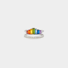 Load image into Gallery viewer, Zircon 925 Sterling Silver Double-Layered Ring
