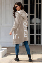 Load image into Gallery viewer, Open Front Long Sleeve Hooded Cardigan
