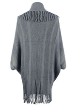 Load image into Gallery viewer, Fringe Detail Open Front Poncho
