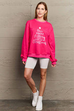 Load image into Gallery viewer, Simply Love Full Size HAVE YOURSELF A MERRY LITTLE CHRISTMAS Round Neck Sweatshirt
