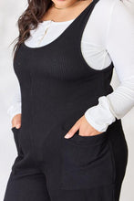 Load image into Gallery viewer, Celeste Full Size Ribbed Tie Shoulder Sleeveless Ankle Overalls
