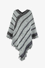 Load image into Gallery viewer, V-Neck Fringe Hem Poncho
