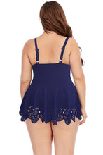 Load image into Gallery viewer, Lace Trim Sweetheart Neck Swim Dress
