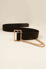 Load image into Gallery viewer, PU Leather Wide Belt with Chain
