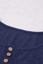 Load image into Gallery viewer, Color Block Spliced Lace Buttoned Tee
