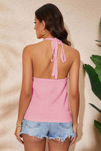 Load image into Gallery viewer, Rainbow Stripe Halter Neck Knit Tank
