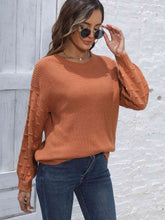 Load image into Gallery viewer, Round Neck Dropped Shoulder Sweater
