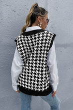 Load image into Gallery viewer, Houndstooth V-Neck Sweater Vest
