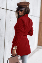 Load image into Gallery viewer, Belted Shawl Collar Blazer
