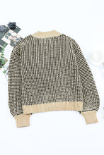 Load image into Gallery viewer, Waffle-Knit Drop Shoulder Button-Down Cardigan
