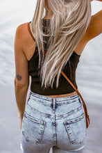 Load image into Gallery viewer, Button Front Rib-Knit Cropped Knit Tank
