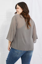 Load image into Gallery viewer, Melody Just Breathe Full Size Chiffon Kimono in Grey
