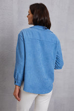 Load image into Gallery viewer, Pocketed Button Up Dropped Shoulder Jacket
