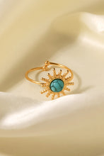Load image into Gallery viewer, Natural Stone Sun Shape Open Ring
