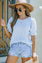 Load image into Gallery viewer, Printed Round Neck Half Flounce Sleeve Top
