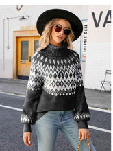 Load image into Gallery viewer, Turtleneck Lantern Sleeve Sweater
