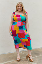 Load image into Gallery viewer, And The Why Multicolored Square Print Summer Dress
