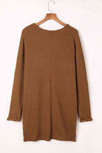 Load image into Gallery viewer, Pleated Detail Open Front Longline Cardigan
