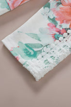 Load image into Gallery viewer, Floral Lace Trim Drawstring Hoodie
