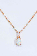 Load image into Gallery viewer, Opal Pendant 925 Sterling Silver Chain-Link Necklace
