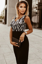 Load image into Gallery viewer, Two-Tone Sequin Sleeveless Plunge Maxi Dress
