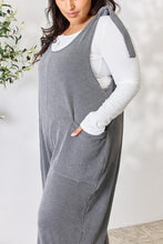 Load image into Gallery viewer, Celeste Full Size Ribbed Tie Shoulder Sleeveless Ankle Overalls
